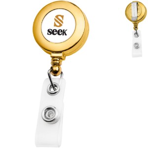 Gold Round Badge Reel - DE3469