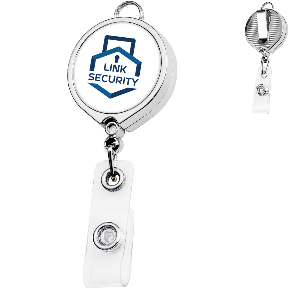 Product Photo 1 Chrome Large Face Badge Reel