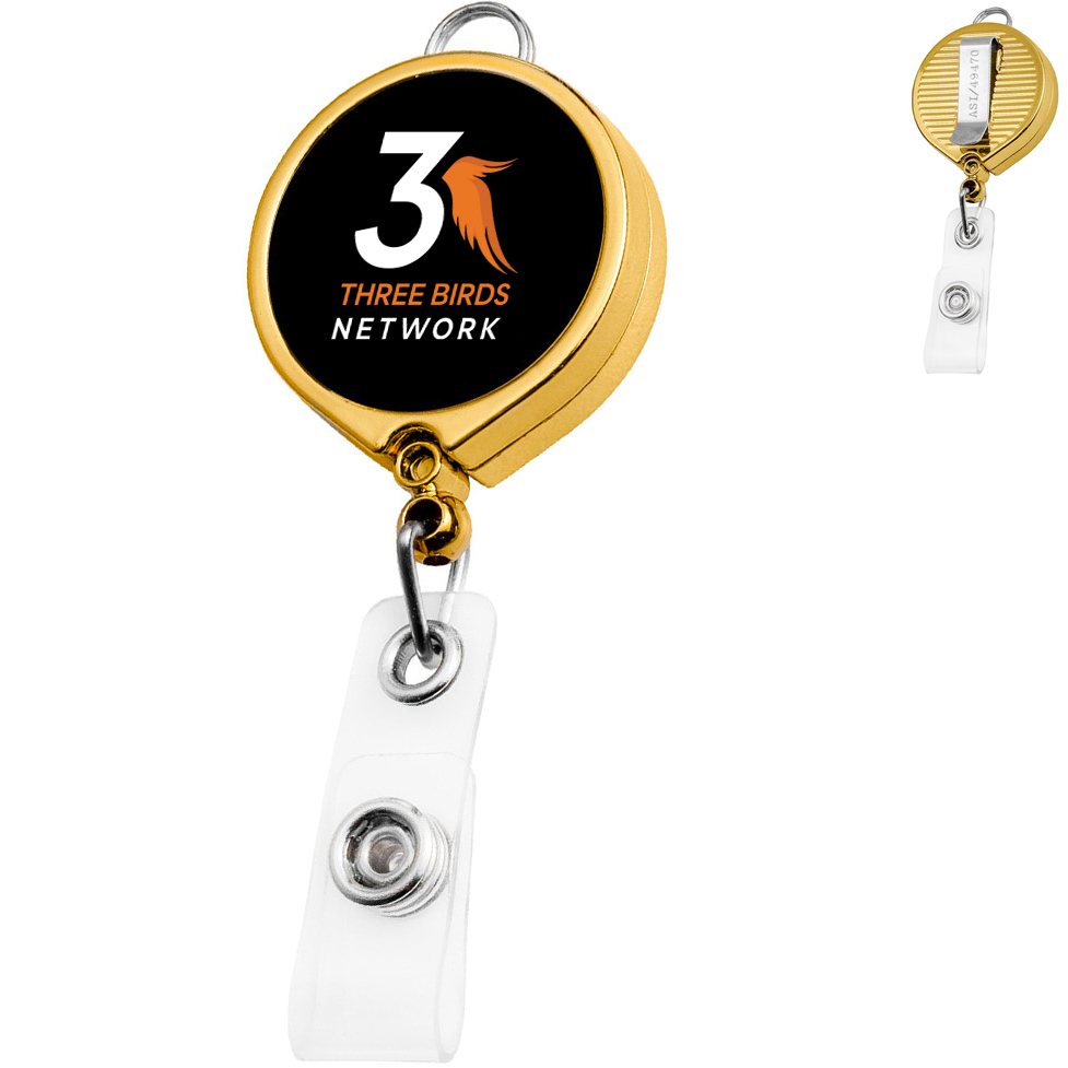 Product Photo 1 Gold Large Face Badge Reel