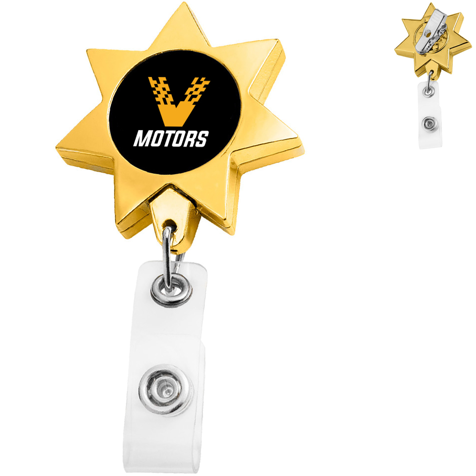Product Photo 1 Gold Seven Point Star Badge Reel