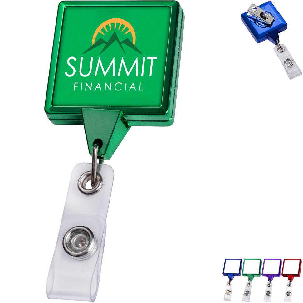 Product Photo 1 Color Chrome Jumbo Square Badge Reel