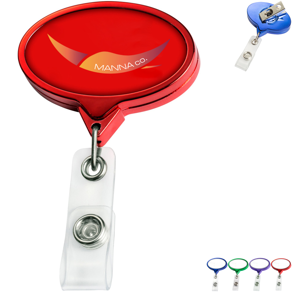 Product Photo 1 Color Chrome Jumbo Oval Badge Reel