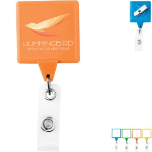 Neon Jumbo Square Badge Reel - DE3479