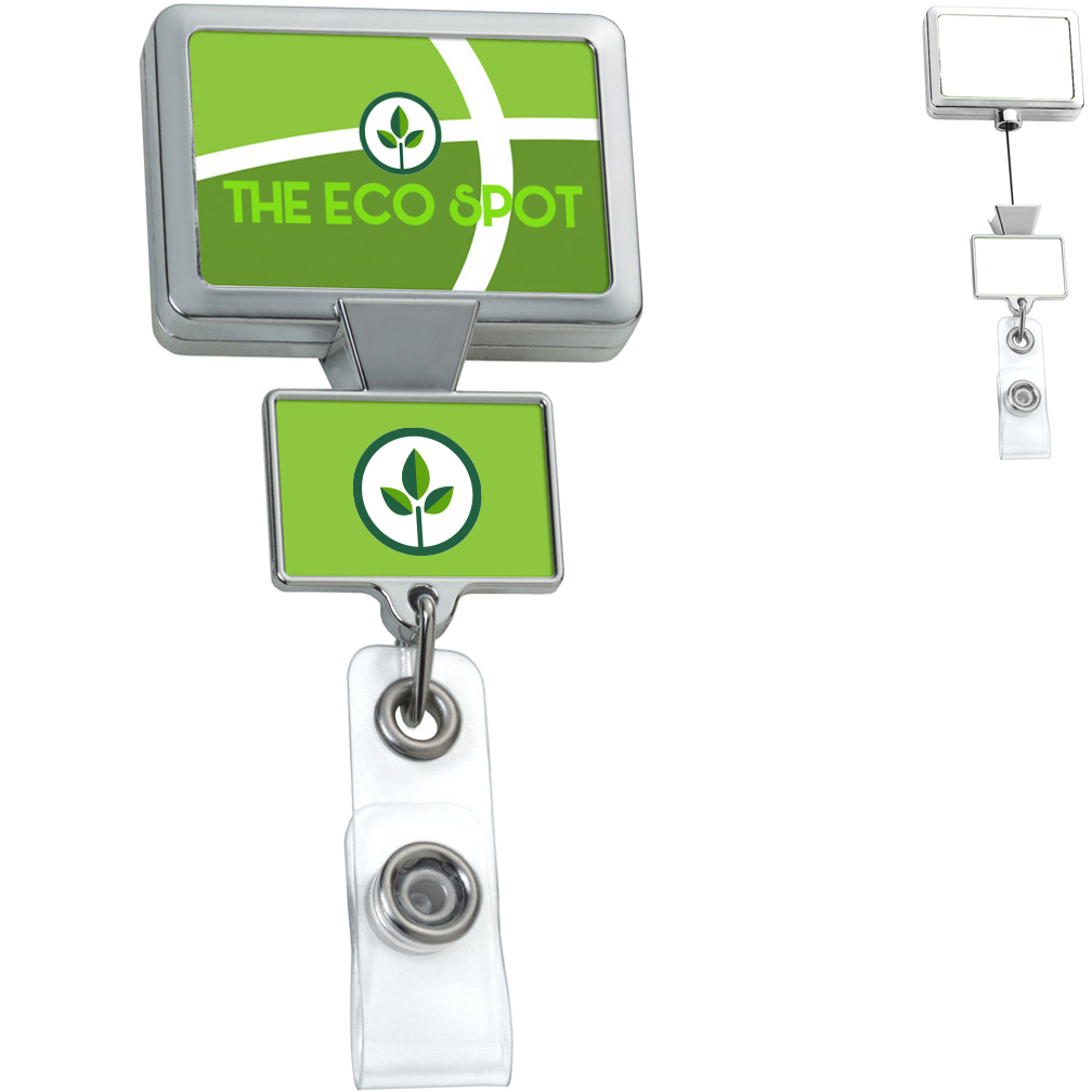 Product Photo 1 Chrome Double Up Rectangle Badge Reel