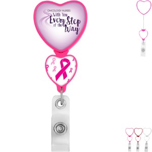 Double Up Heart Badge Reel - DE3488