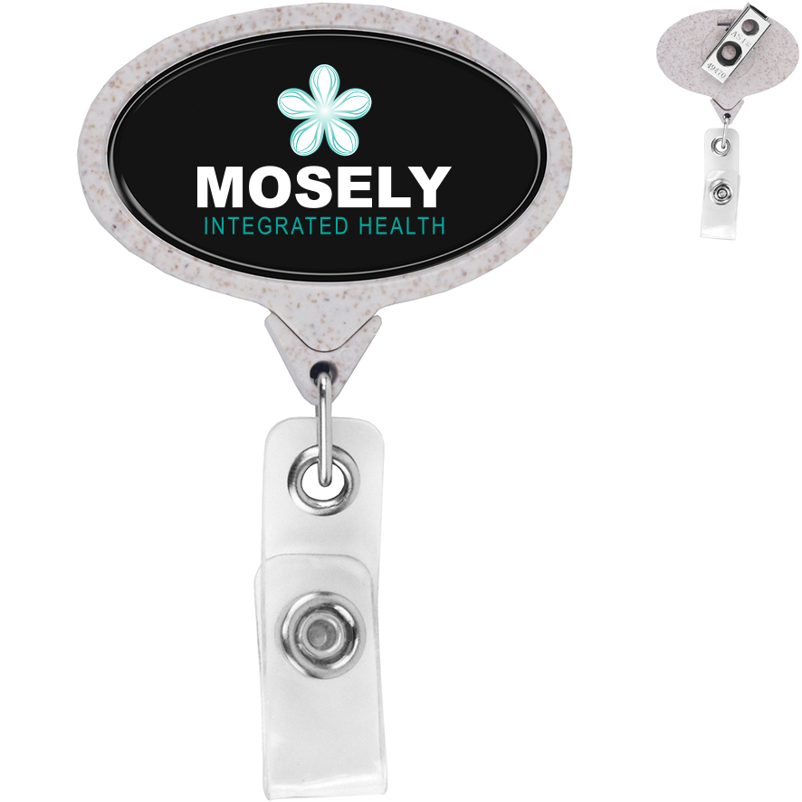 Product Photo 1 Wheat Straw Jumbo Oval Badge Reel