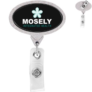 Wheat Straw Jumbo Oval Badge Reel - DE3493