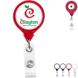 Jumbo Round Badge Reel with Magnetic Back - DE3501