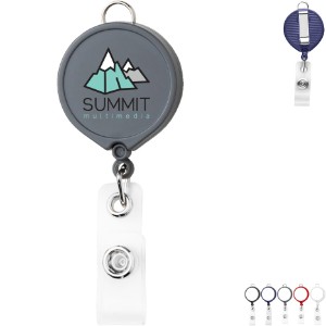 Opaque Large Face Badge Reel with Lanyard Attachment - DE3506