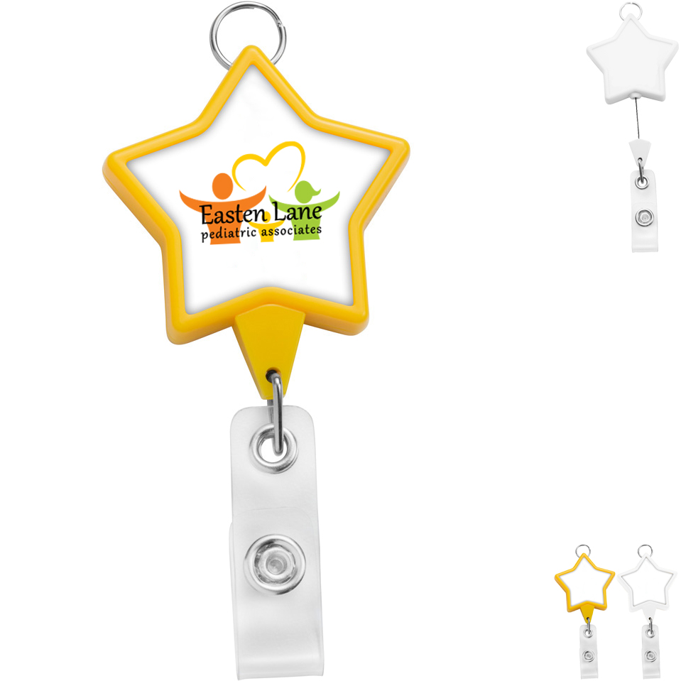 Product Photo 1 Jumbo Star Badge Reel with Lanyard Attachment