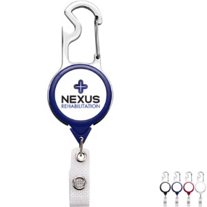 Carabiner Bottle Opener Badge Reel - DE3512
