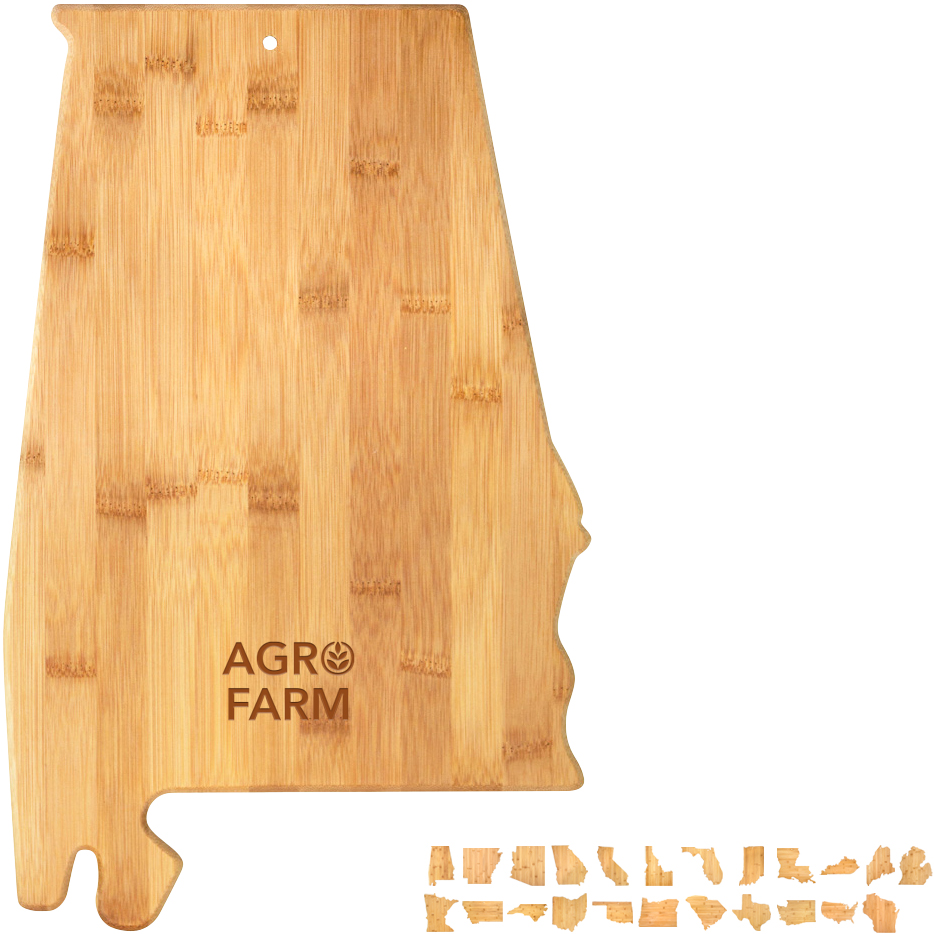Product Photo 1 U.S. State Shaped Bamboo Cutting and Serving Boards