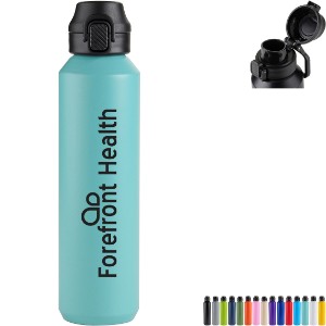 Nexus Recycled Aluminum Bottle w/ Flip-Top Lid & Carabiner, 27oz. - AR1703