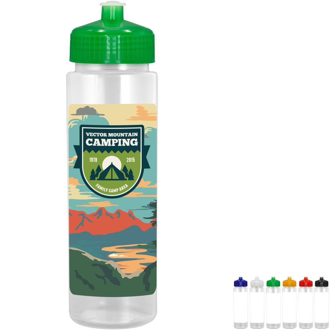 Product Photo 1 Sporty Full Color Water Grip Bottle,  24 oz.