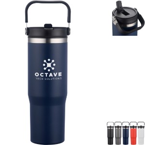 Oreno Stainless Steel & Polypropylene Travel Tumbler, 30oz. - AR1711