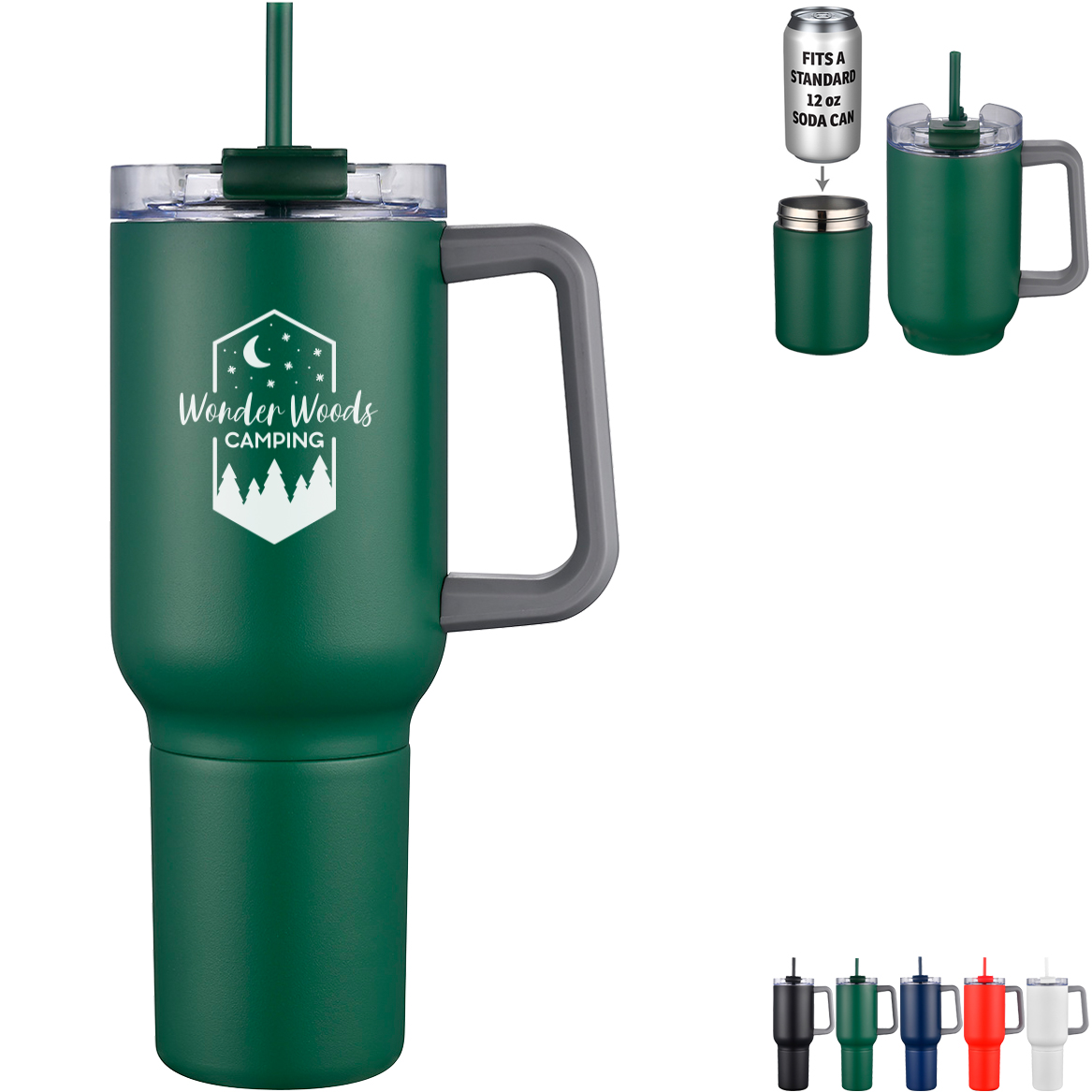 Product Photo 1 Novo Vacuum Insulated Stainless Steel Mug & Screw-On Can Cooler Combo, 20oz.