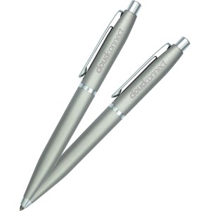 Sheaffer® VFM Brushed Chrome Ballpoint Pen - LD5483