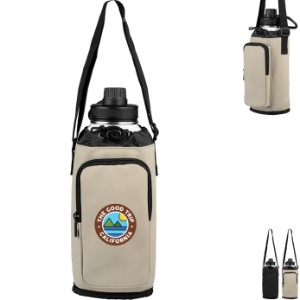 Malmö Recycled PU Zipper Pocket Bottle Bag - GS3833