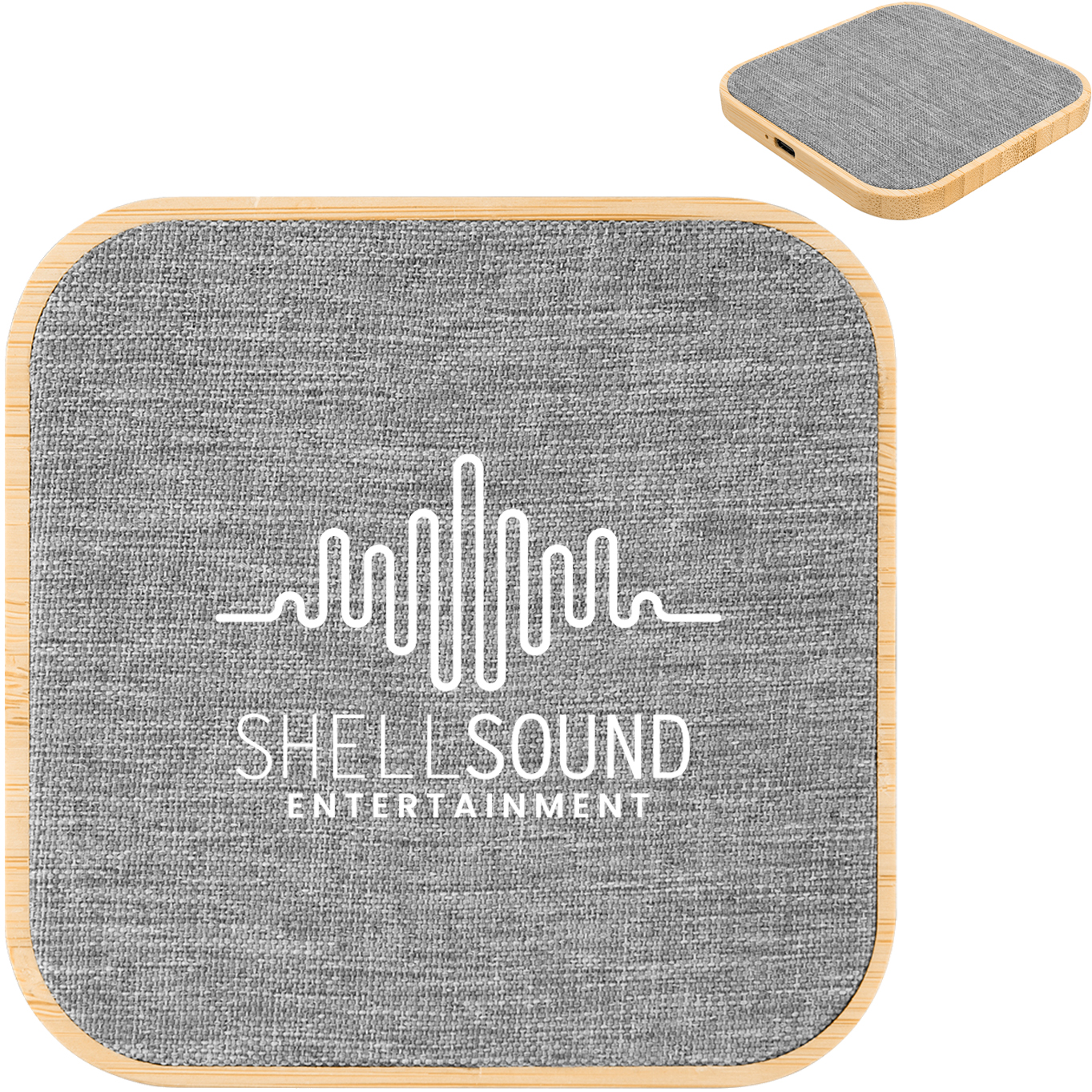 Product Photo 1 Bamboo & rPET Fabric Wireless Charger