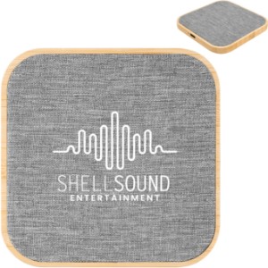 Bamboo & rPET Fabric Wireless Charger - HT6718