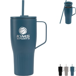 Majesty Recycled Stainless Steel Straw Tumbler, 30 oz. - GS3841