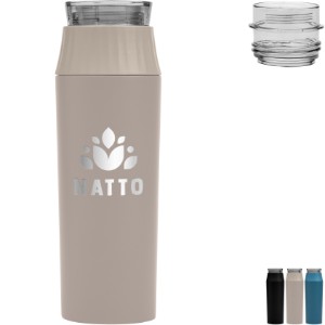 Lasered Recycled Stainless Steel Leakproof Lid Bottle, 20 oz. - GS3844