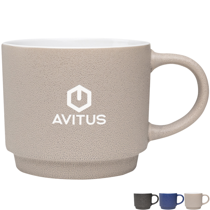 Product Photo 1 Pebble Grain Textured Ceramic Mug, 18oz.