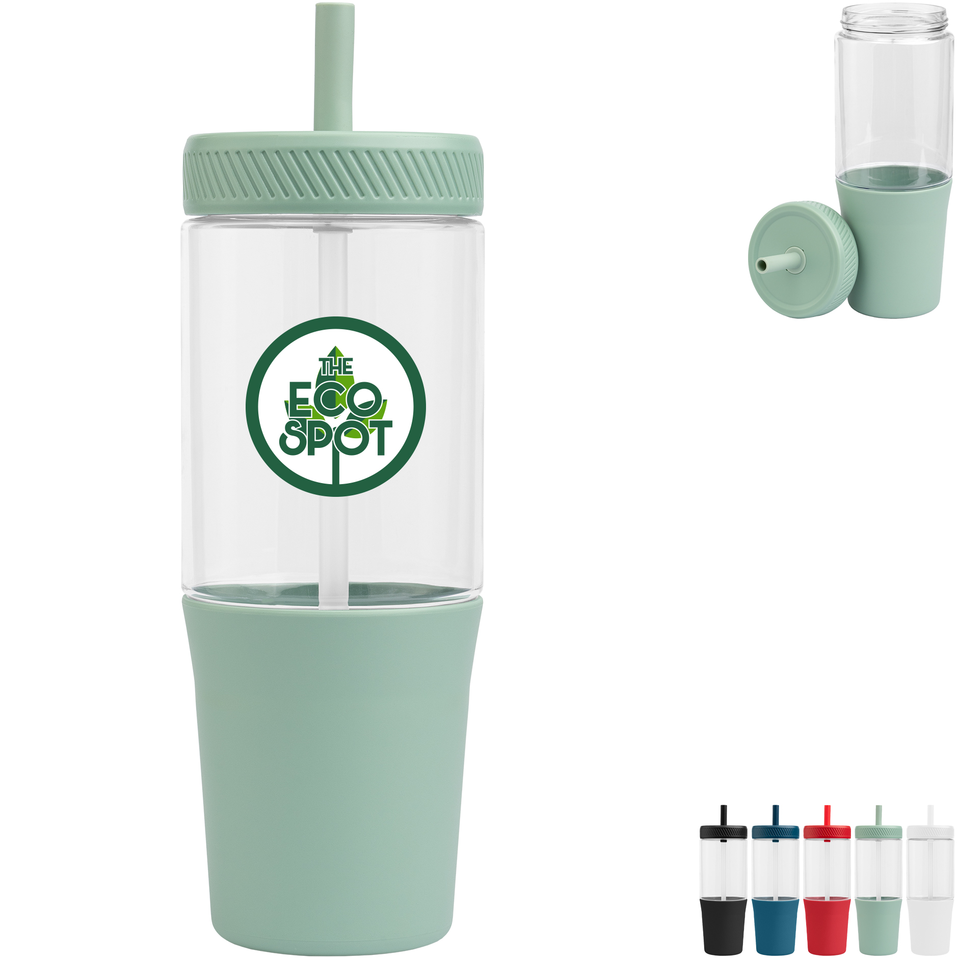 Product Photo 1 Polar Recycled Plastic Dual Tone Straw Tumbler, 40 oz.