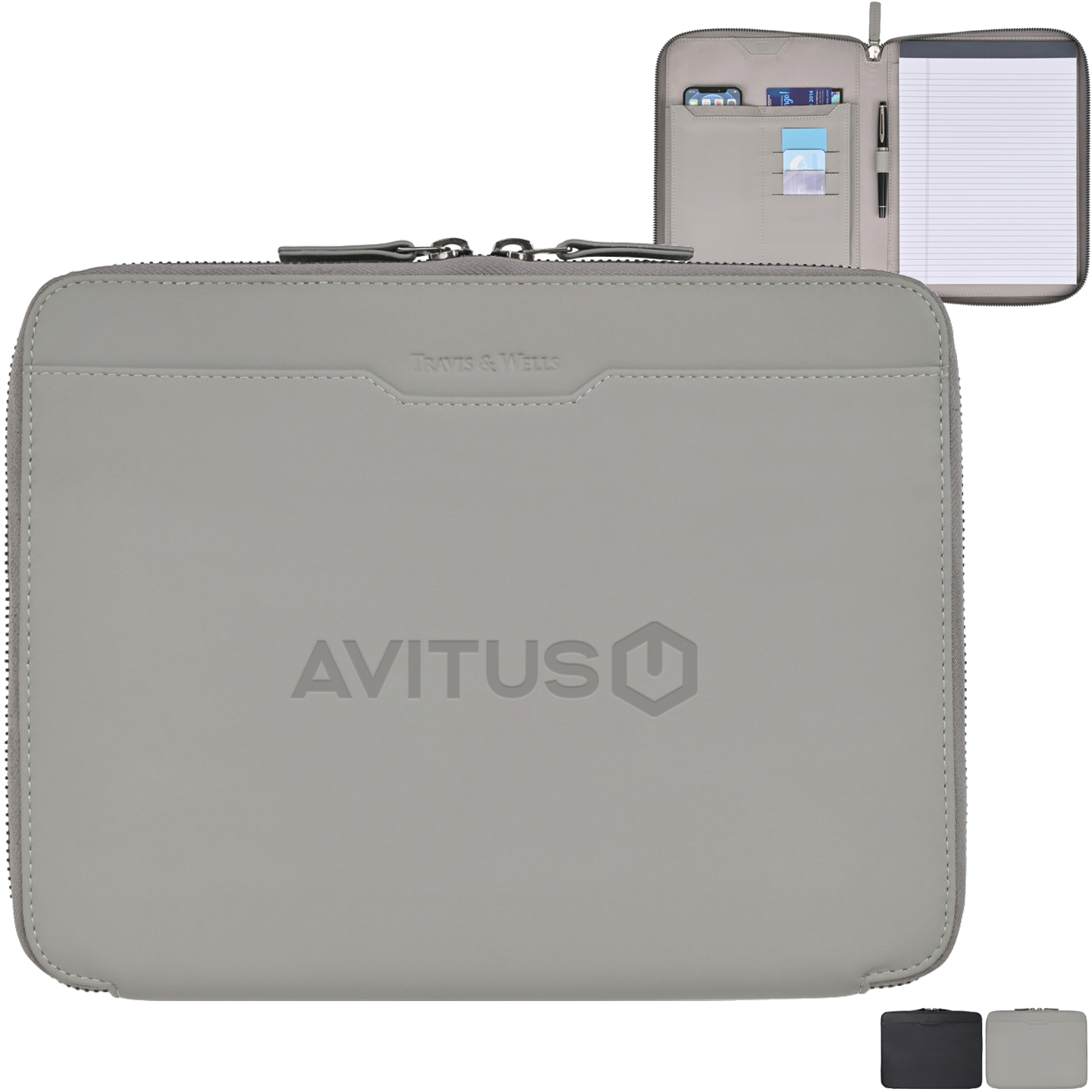 Product Photo 1 Travis & Wells® Envoy Leather Executive Zipper Close Padfolio