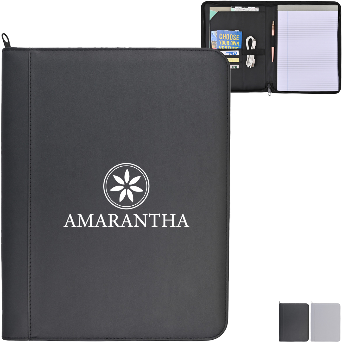 Product Photo 1 Morgan Vegan Leather Executive Zippered Padfolio