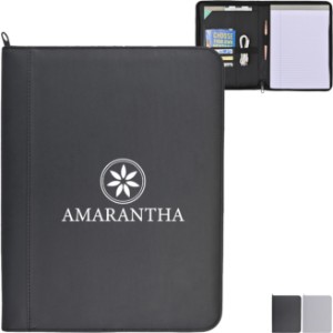 Morgan Vegan Leather Executive Zippered Padfolio - GM2288