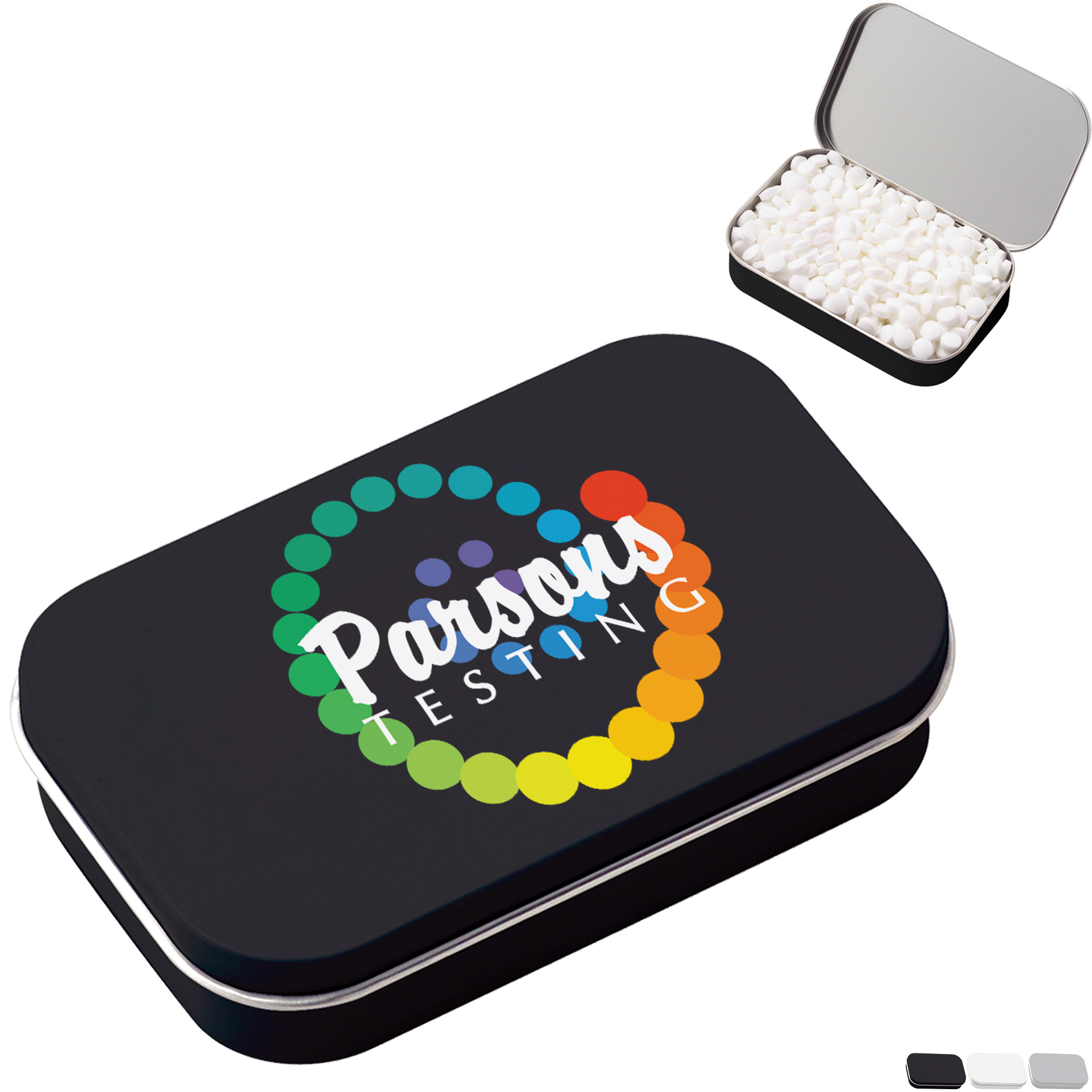 Product Photo 1 Mini Sugar-Free Peppermints in a Tin, Large