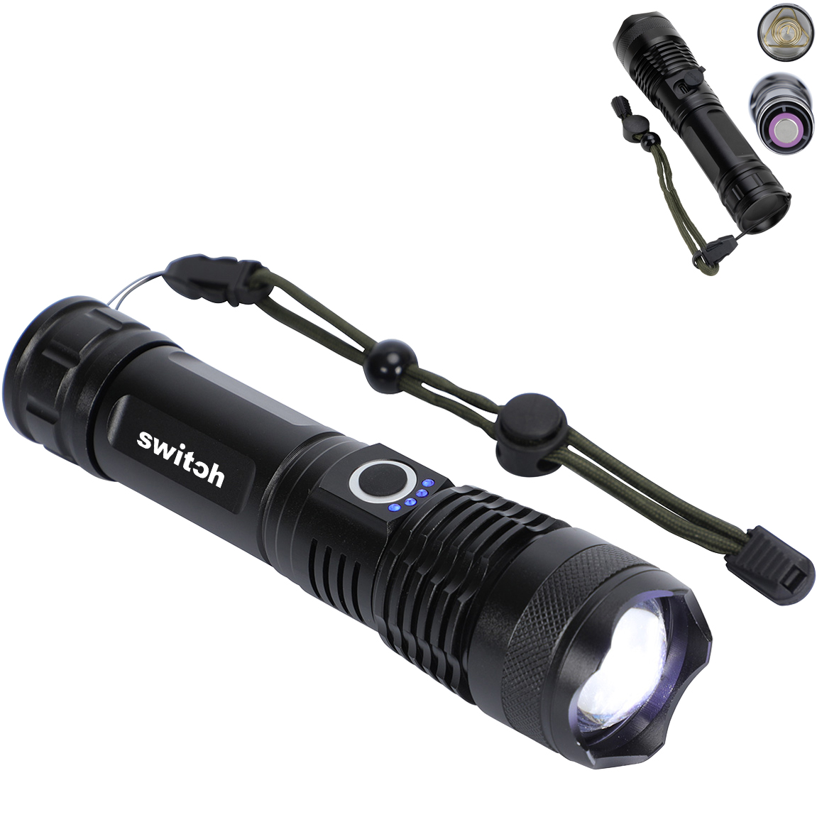 Product Photo 1 Best Buddy Tools® Zoom Rechargeable Aluminum Telescopic-Focus LED Flashlight