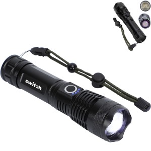 Best Buddy Tools® Zoom Rechargeable Aluminum Telescopic-Focus LED Flashlight - AR1736