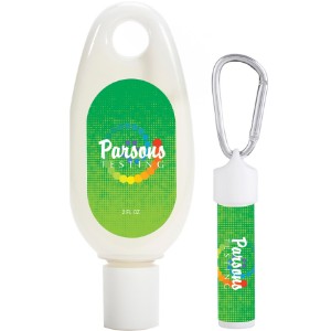 Hand & Body Lotion & Lip Moisturizer W/ SPF15 Carabiner Kit - WB3740