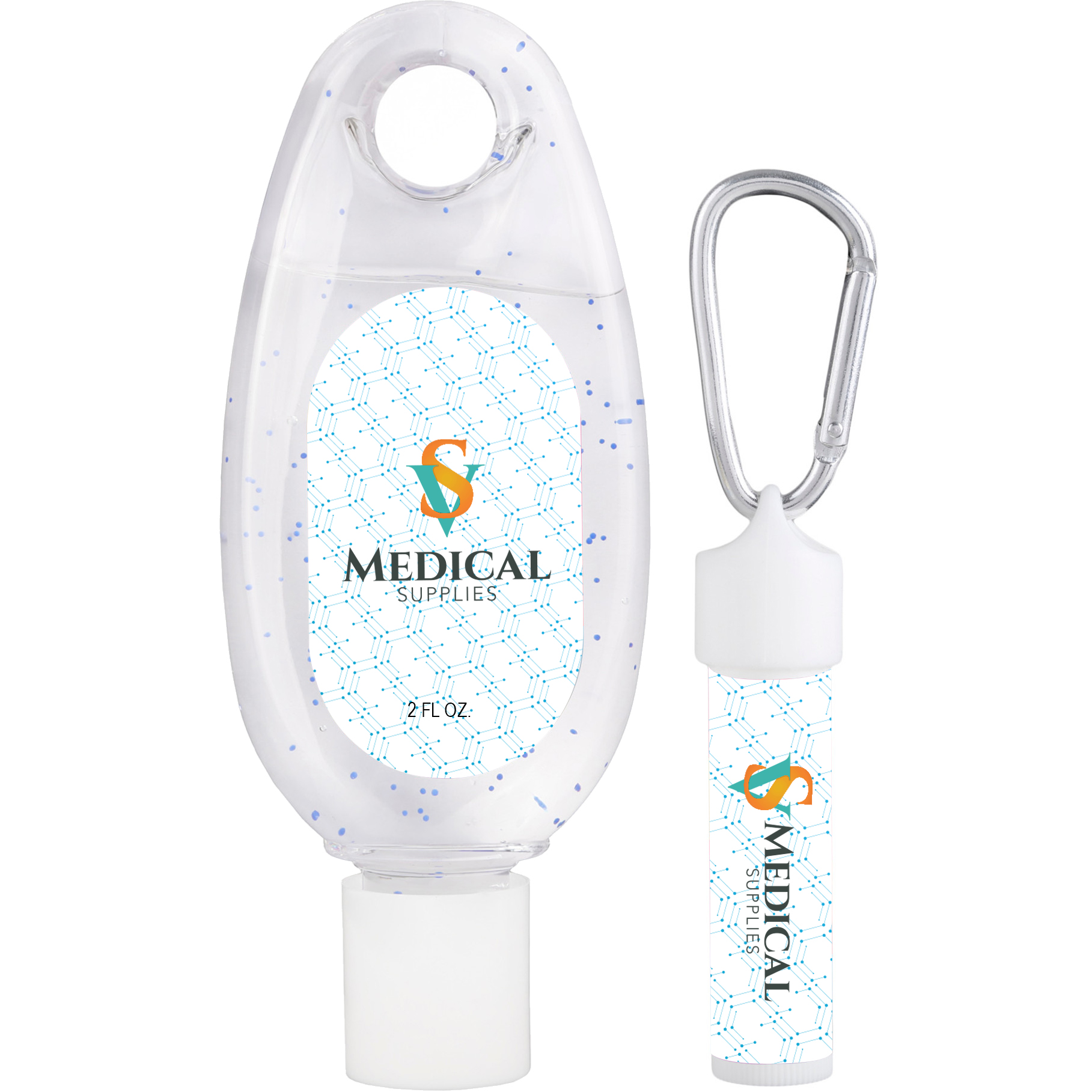 Product Photo 1 Moisturizing Hand Sanitizer & Lip Moisturizer Carabiner Kit