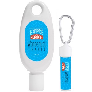 Sunscreen & Lip Moisturizer With SPF15 Carabiner Kit - WB3756