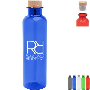 Maddie rPET Bottle w/ Cork Lid, 20oz. - HT6723