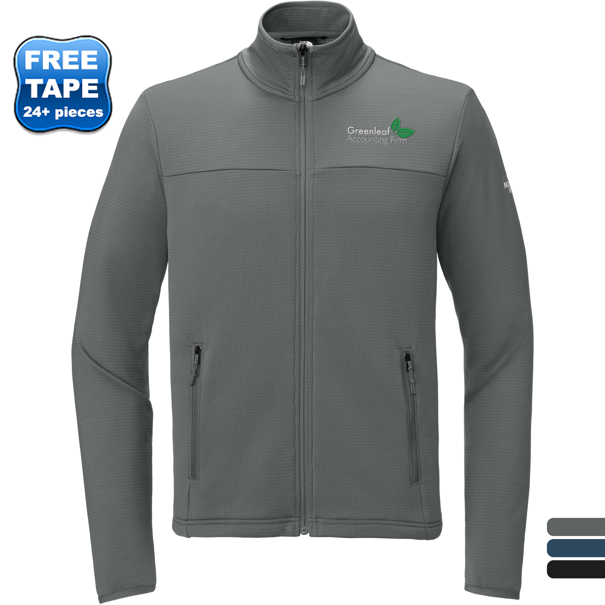 Product Photo 1 The North Face® Aim Recycled Poly/Elastane Full Zip Fleece Men's Jacket