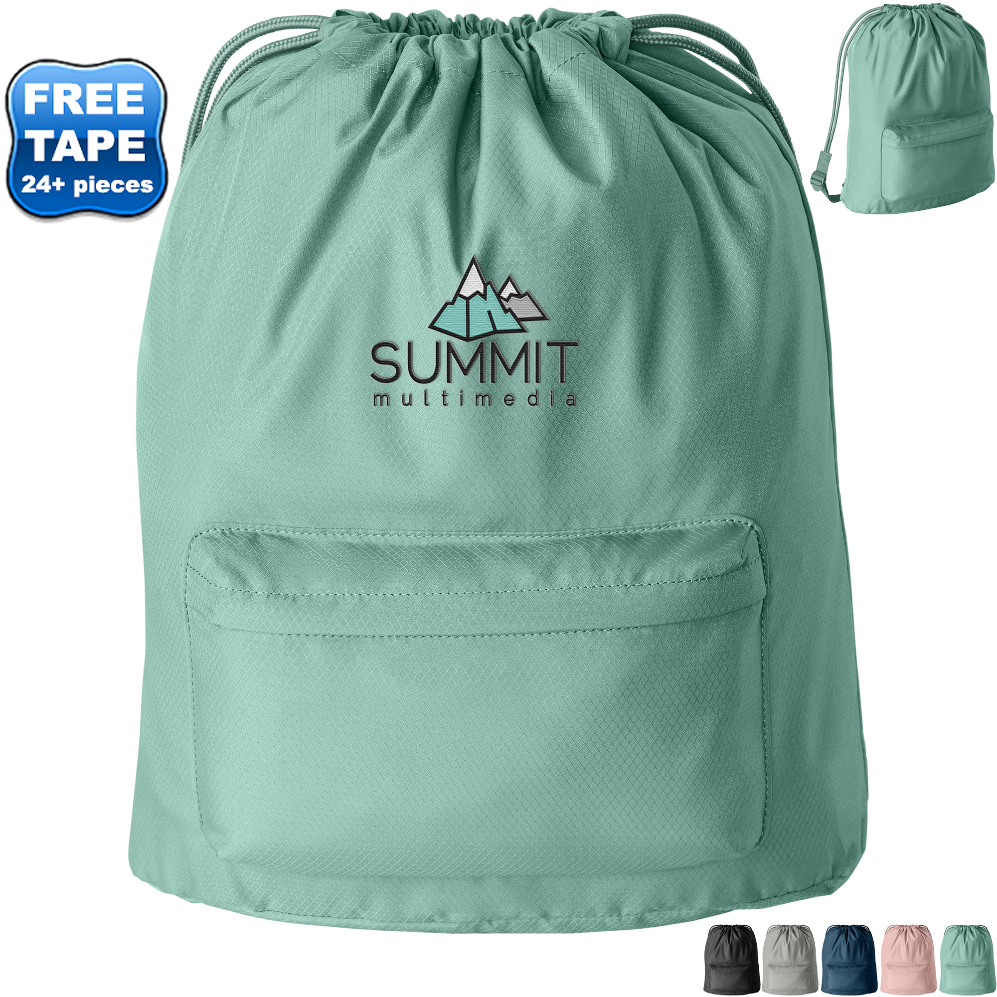 Product Photo 1 Port Authority® Matte Diamond Polyester Pocket Cinchpack