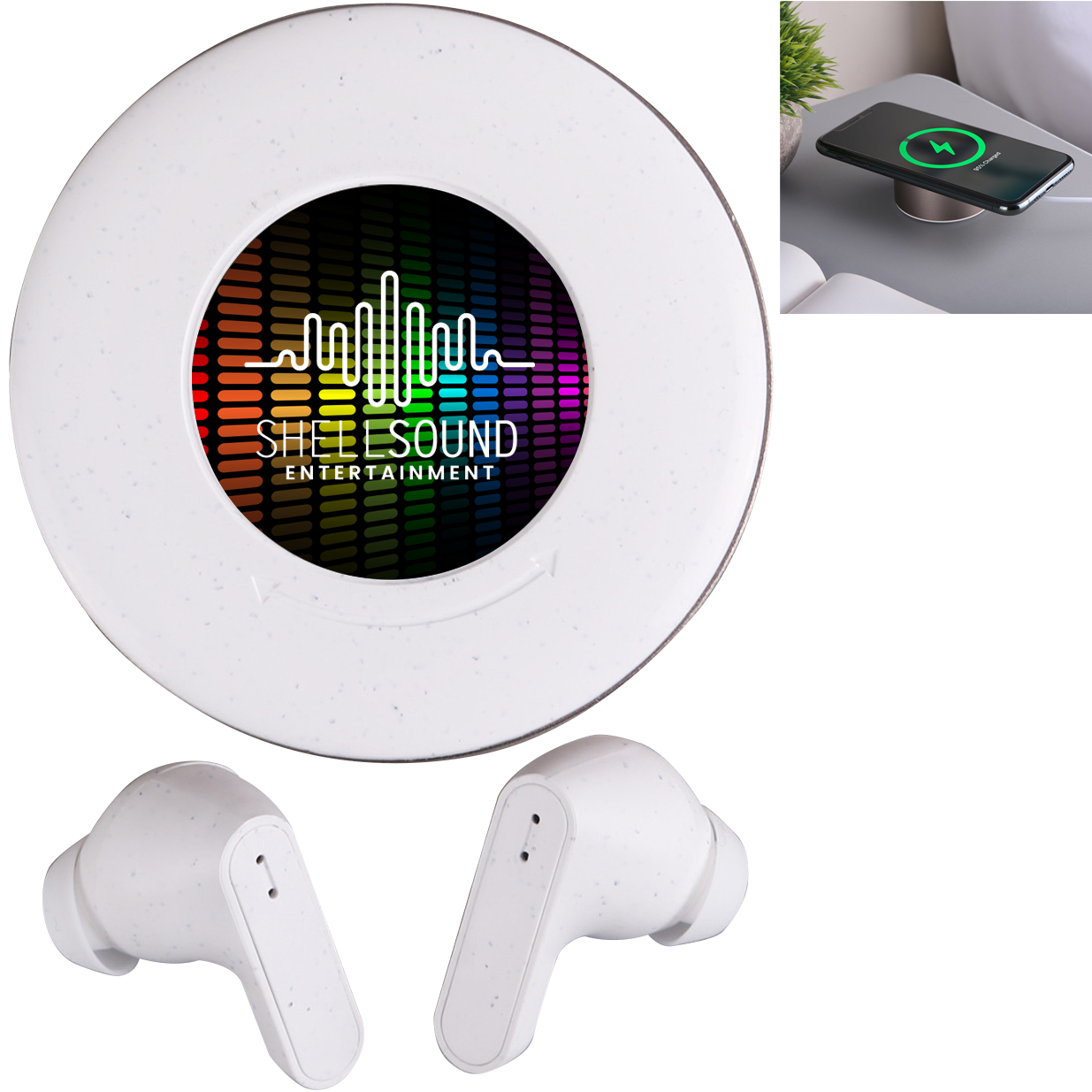 Product Photo 1 Chromeo Wireless Earbuds And Wireless Charger