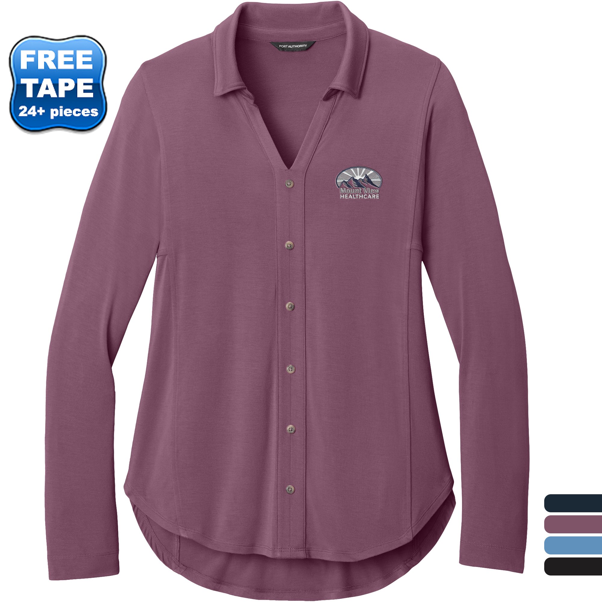 Product Photo 1 Port Authority® Luxe Knit Button Ladies' Tunic