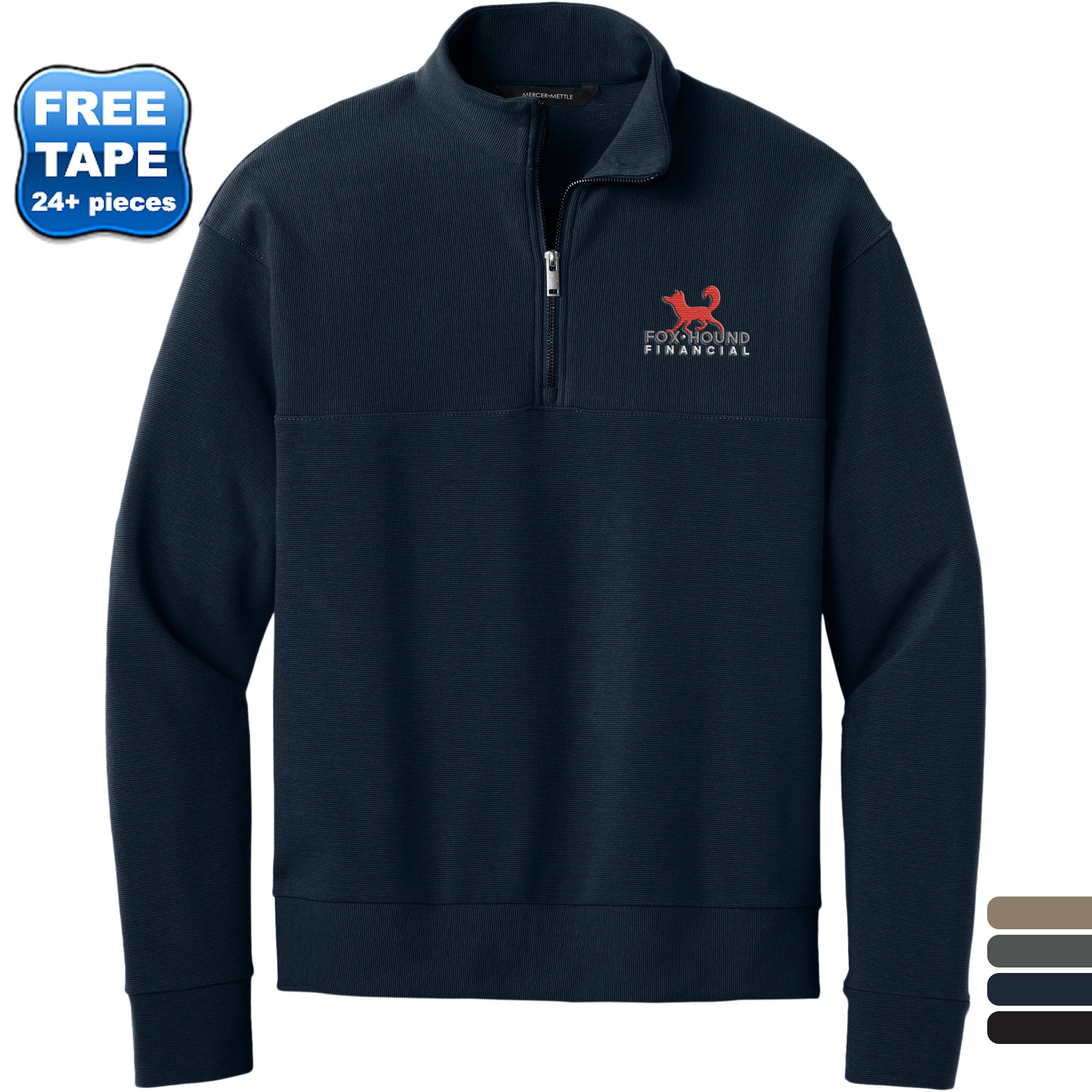 Product Photo 1 MERCER+METTLE™ Linear Texture Tri-Blend Men's 1/4 Zip