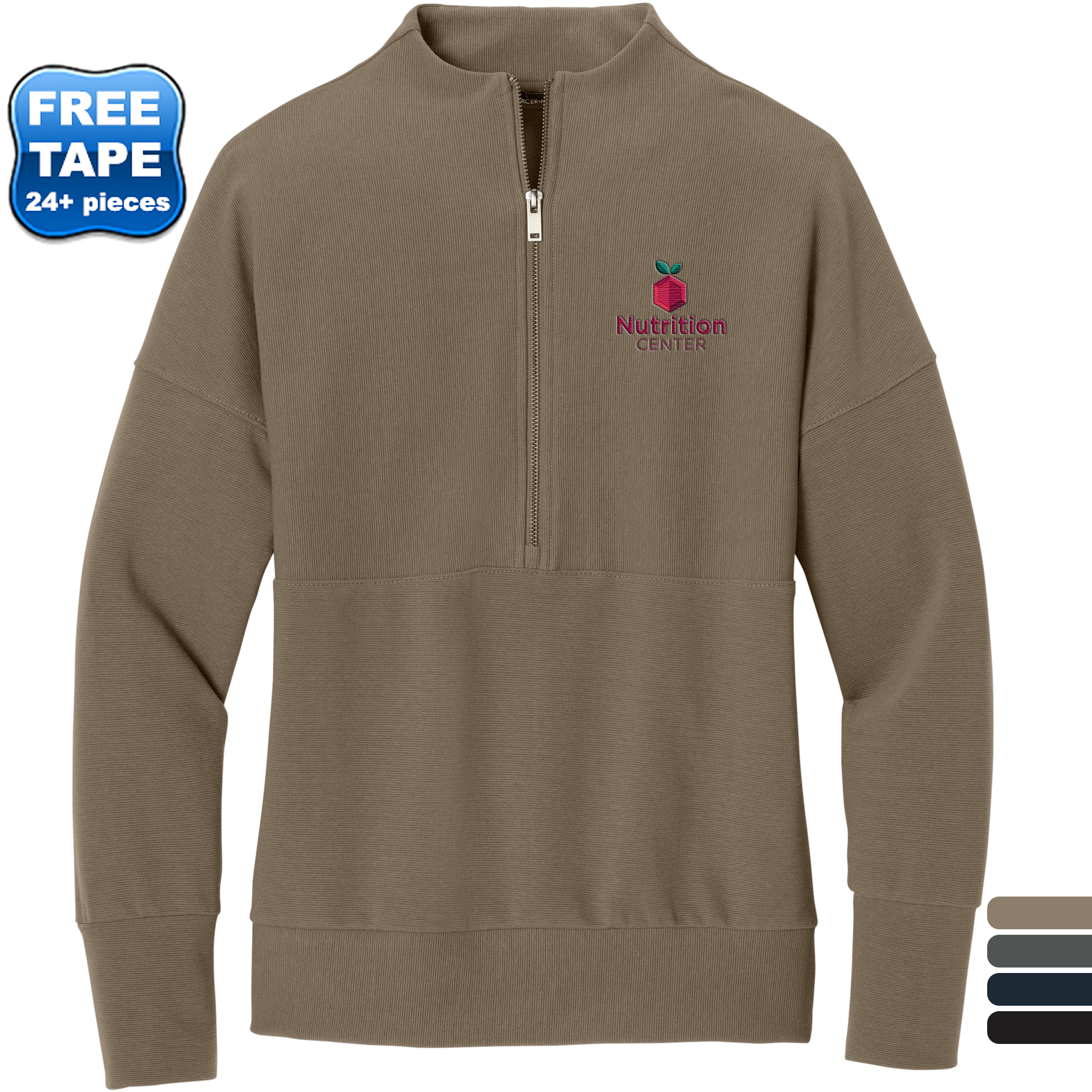 Product Photo 1 MERCER+METTLE™ Linear Texture Tri-Blend Ladies' 1/4 Zip