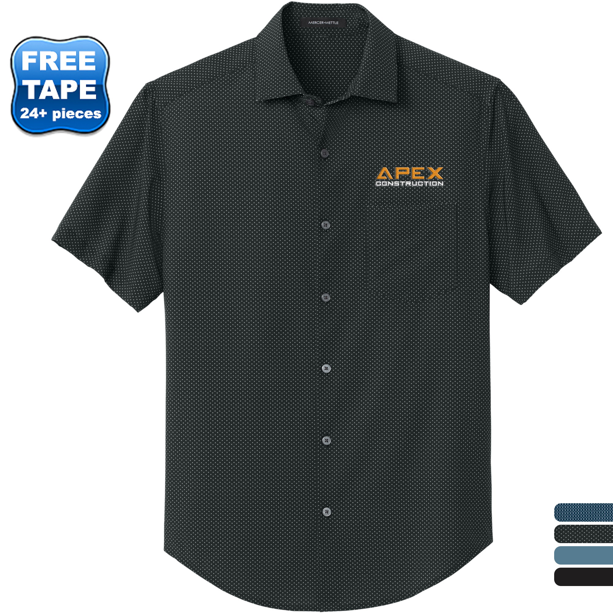 Product Photo 1 MERCER+METTLE™ Short Sleeve UV Tri-Blend Capital Tech Men's Shirt