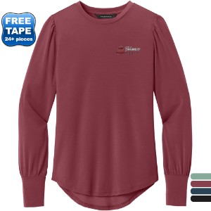 MERCER+METTLE™ Stretch Poly/Spandex Jersey Long Sleeve Blouson Ladies' Top - WJ7114