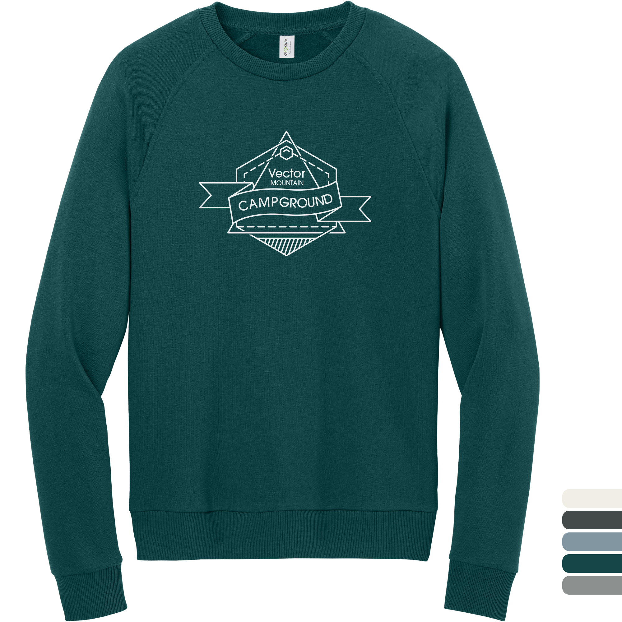 Product Photo 1 Allmade® Organic CVC Fleece Crewneck Unisex Sweatshirt