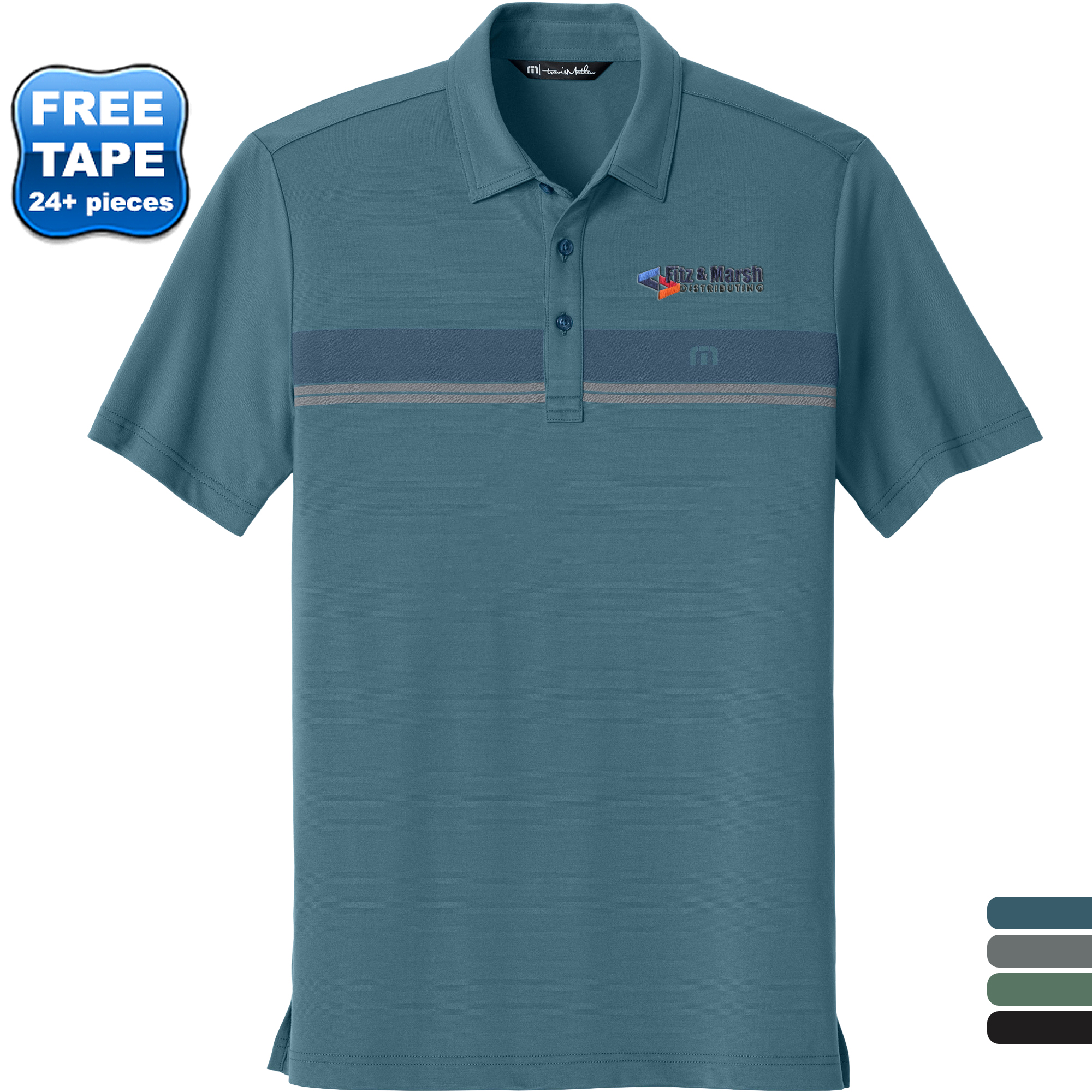 Product Photo 1 TravisMathew® Glenview Stripe Tri-Blend Men's Polo