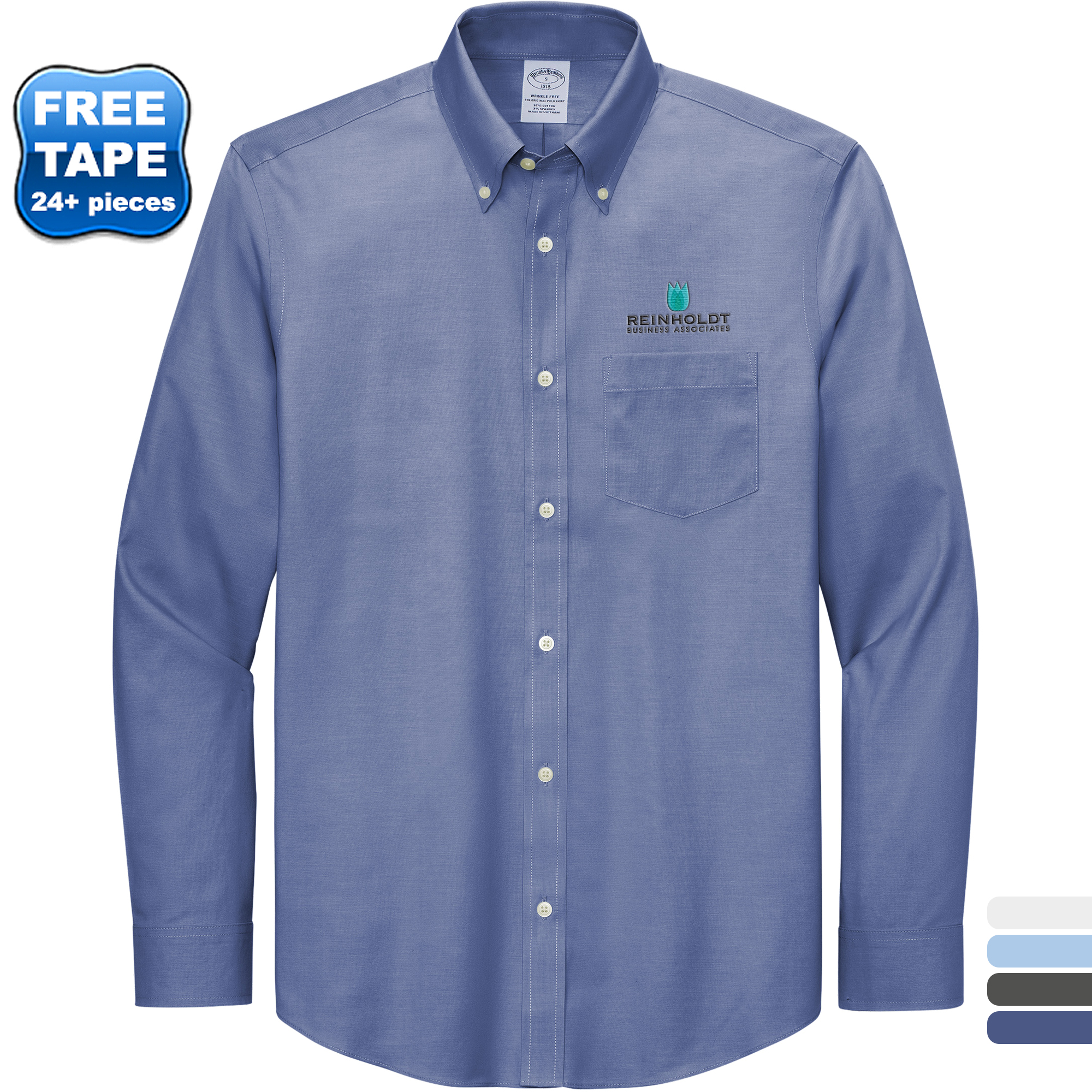 Product Photo 1 Brooks Brothers® Wrinkle-Free Cotton/Spandex Stretch Pinpoint Men's Tall Shirt