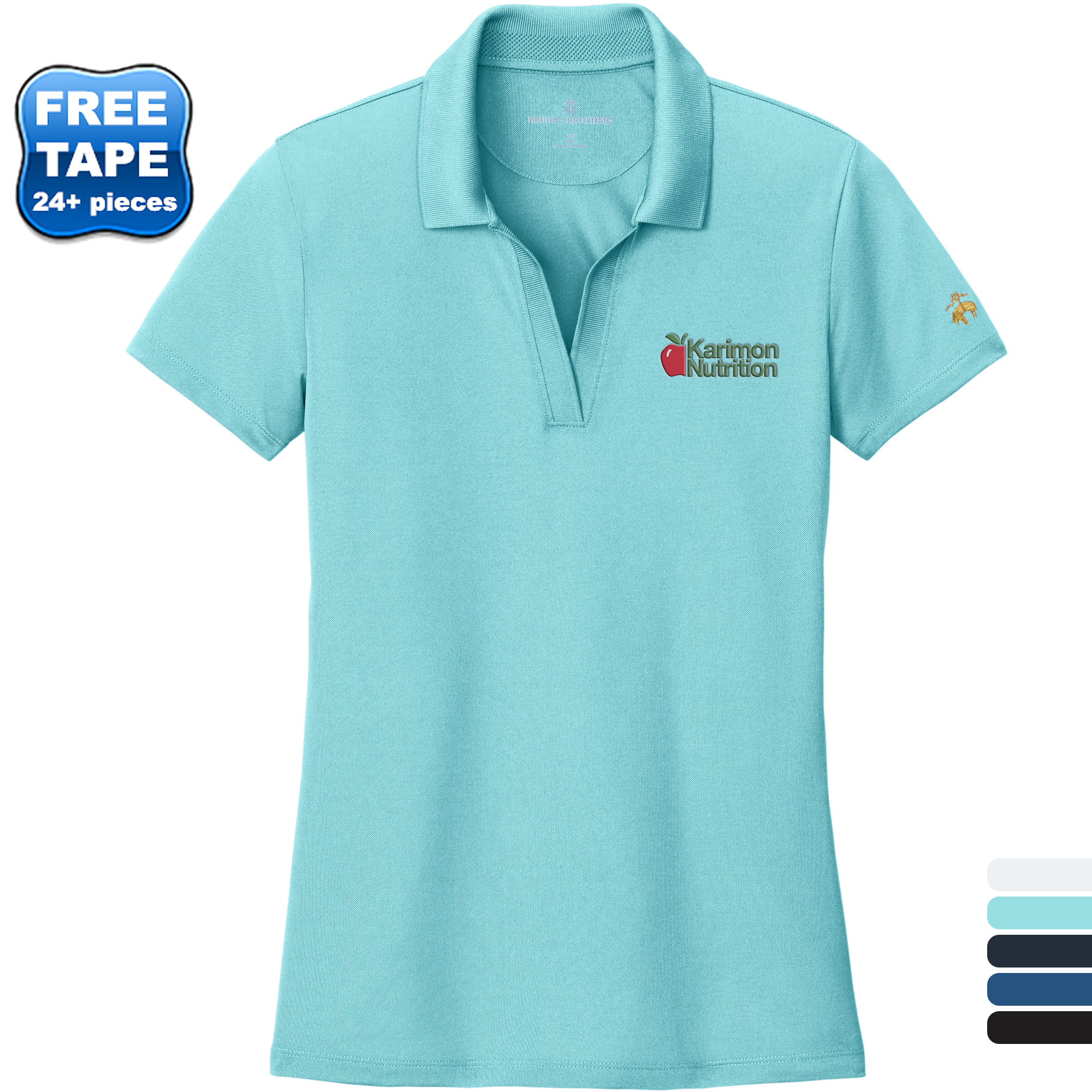 Product Photo 1 Brooks Brothers® Poly/Spandex Mesh Pique Performance Ladies' Polo